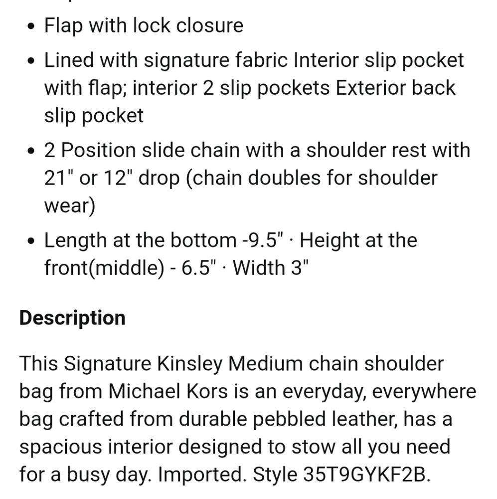 Michael Kors Jet Set Signature Kinsley Md Crossbdy - Picture 10 of 10